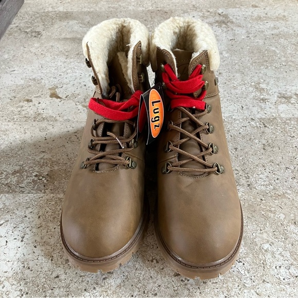 NWT Lugz Grotto Fleece Lined Slip Resistant Brown Work Boots 9.5 - Picture 5 of 11